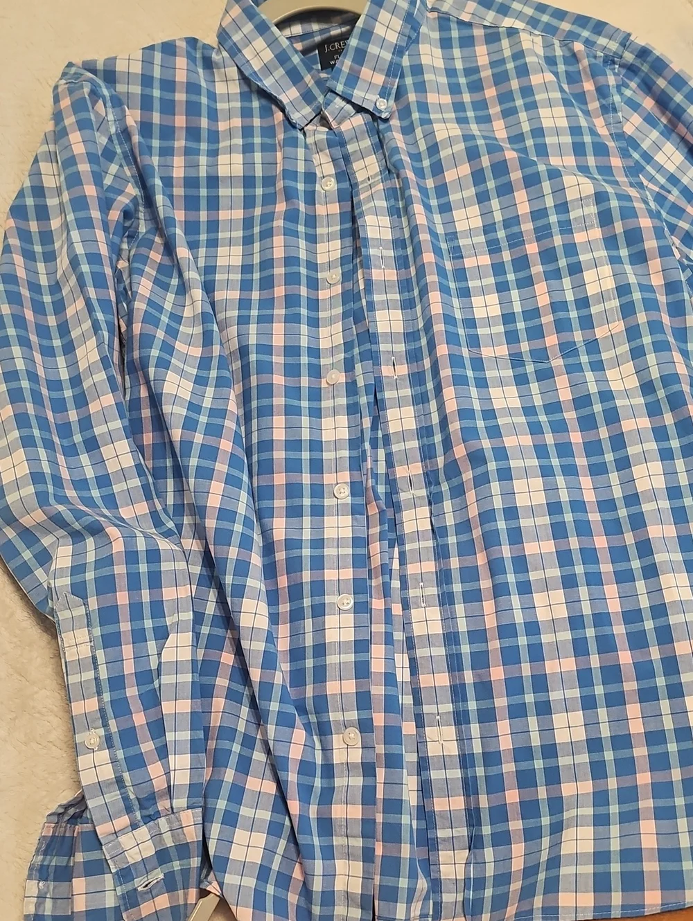 J.Crew Blue Plaid Button-Up Shirt
